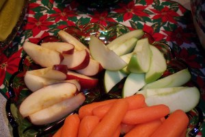 Red and green apples