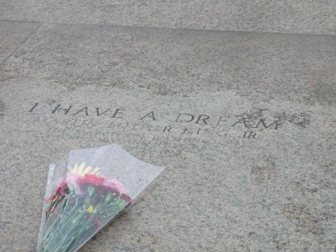 "I have a dream" from the location the words were spoken.