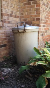 Compost bin (wildlife ate thru original plastic lid)
